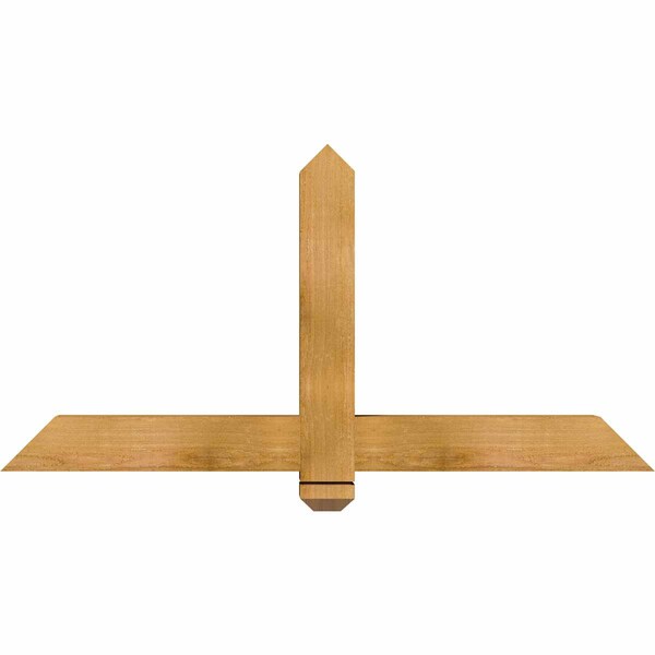 Ekena Millwork Eugene Rough Sawn Timber Gable Bracket, Western Red Cedar, 48"W x 24"H x 4"D x 4"F, 12/12 Pitch GBW048X24X0404EUG00RWR - main